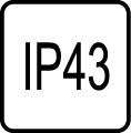 IP43 externé svietidlo - Stupeň IP ochrany svietidiel 