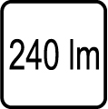 Svetelný tok v lumenoch - 240 lm
