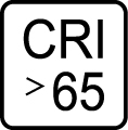 Index podania farieb CRI>65