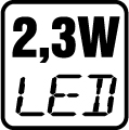 Príkon LED 2,3W