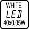 LED 40x0,05W WHITE