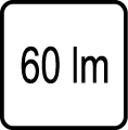 Svetelný tok v lumenoch - 60 lm