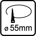 Výrez 55 mm