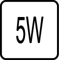 Maximálny príkon 5W