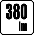 380 lm - Svietivos� v lumenoch