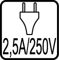 Vidlica 2,5A/~250V (bez uzemnenia)