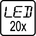 Počet LED čiopv - 20x