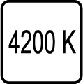 Teplota chromatickosti 4200K - denné biele svetlo 