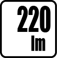 Svetelný tok v lumenoch - 220 lm