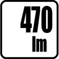 Svetelný tok v lumenoch - 470lm