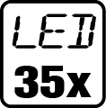 Počet LED čipov - 35x