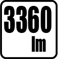 Svetelný tok v lumenoch - 3360 lm