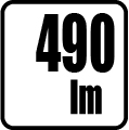 Svetelný tok v lumenoch - 490 lm