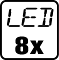 Počet LED čipov - 8x