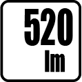 Svetelný tok v lumenoch - 520lm