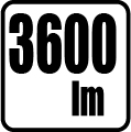 Svetelný tok v lumenoch - 3600 lm