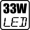 Maximálny príkon LED - 33W
