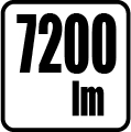 Svetelný tok v lumenoch - 7200 lm