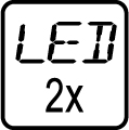 Počet LED - 2x