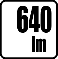 Svetelný tok v lumenoch - 640 lm