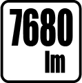 Svetelný tok v lumenoch - 7680 lm