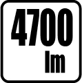 Svetelný tok v lumenoch - 4700 lm