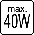 Maxim�lny pr�kon 40W