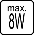 Maximálny príkon 8W