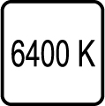 Teplota chromatickosti - 6400 K - Studené biele svetlo