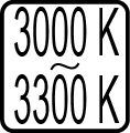 Teplota chromatickosti - 3000 K - 3300 K