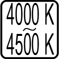 Teplota chromatickosti - 4000 K - 4500 K 