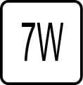 7W