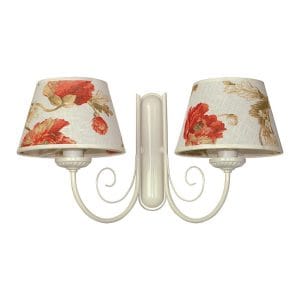 Аплик АМАЛФИ, крем, абажури Камелот, 2xE27