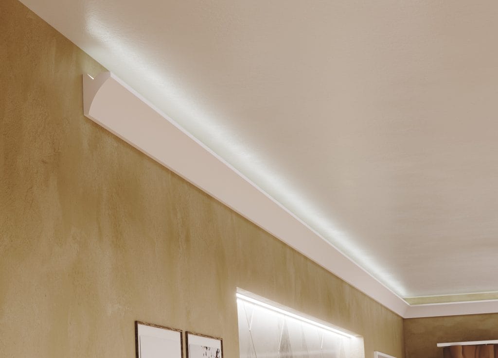 ДЕКОРАТИВЕН ПРОФИЛ ЗА СКРИТО LED ОСВЕТЛЕНИЕ RAY decor, RL122_стена