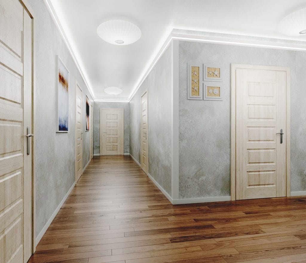 ДЕКОРАТИВЕН ПРОФИЛ ЗА ВГРАДЕНО LED ОСВЕТЛЕНИЕ RAY decor, RP111 - сцена