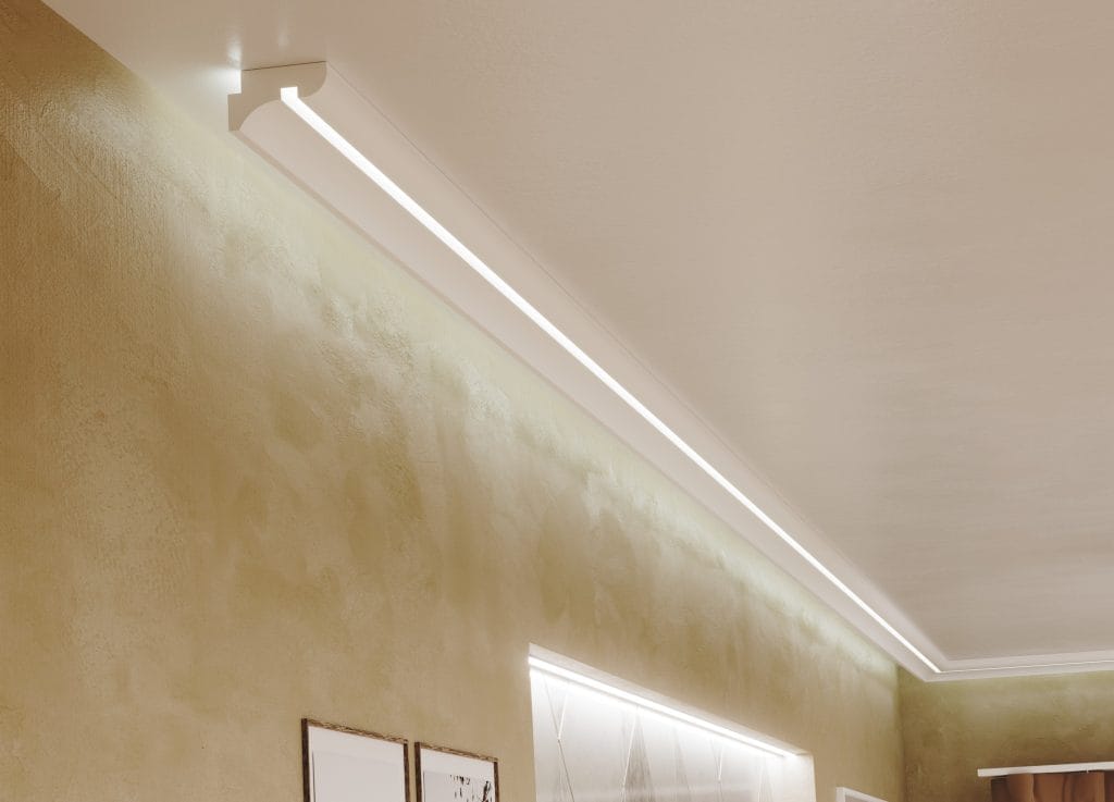 ДЕКОРАТИВЕН ПРОФИЛ ЗА ВГРАДЕНО LED ОСВЕТЛЕНИЕ RAY decor, RP111 - таван