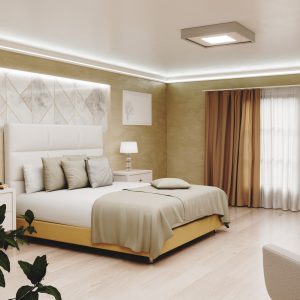 ДЕКОРАТИВЕН ПРОФИЛ ЗА ВГРАДЕНО LED ОСВЕТЛЕНИЕ RAY decor, RP113 - сцена