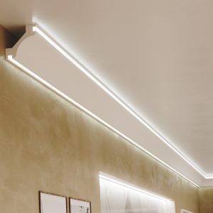 ДЕКОРАТИВЕН ПРОФИЛ ЗА ВГРАДЕНО LED ОСВЕТЛЕНИЕ RAY decor, RP130 - таван