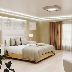 ДЕКОРАТИВЕН ПРОФИЛ ЗА ВГРАДЕНО LED ОСВЕТЛЕНИЕ RAY decor, RP131 - сцена