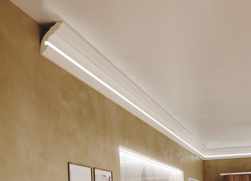 ДЕКОРАТИВЕН ПРОФИЛ ЗА ВГРАДЕНО LED ОСВЕТЛЕНИЕ RAY decor, RP150 - стена