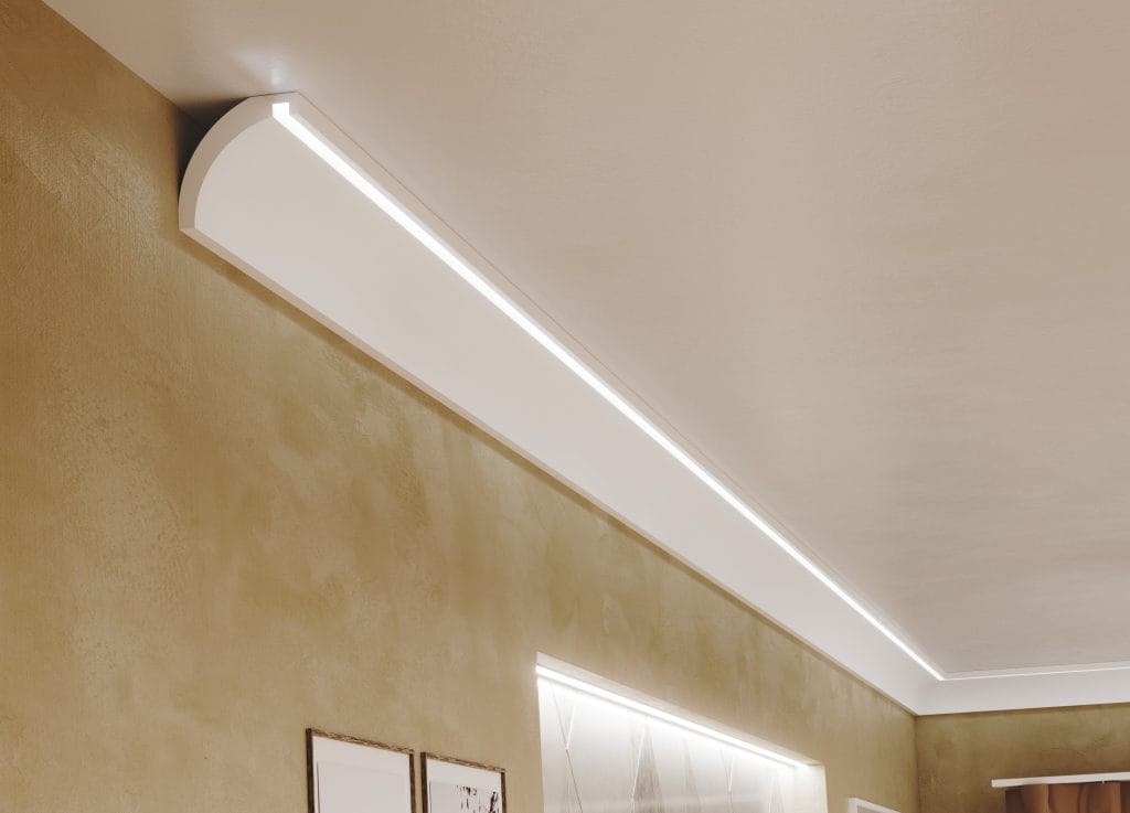 ДЕКОРАТИВЕН ПРОФИЛ ЗА ВГРАДЕНО LED ОСВЕТЛЕНИЕ RAY decor, RP153 - таван