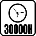 Живот на осветлението 30000ч